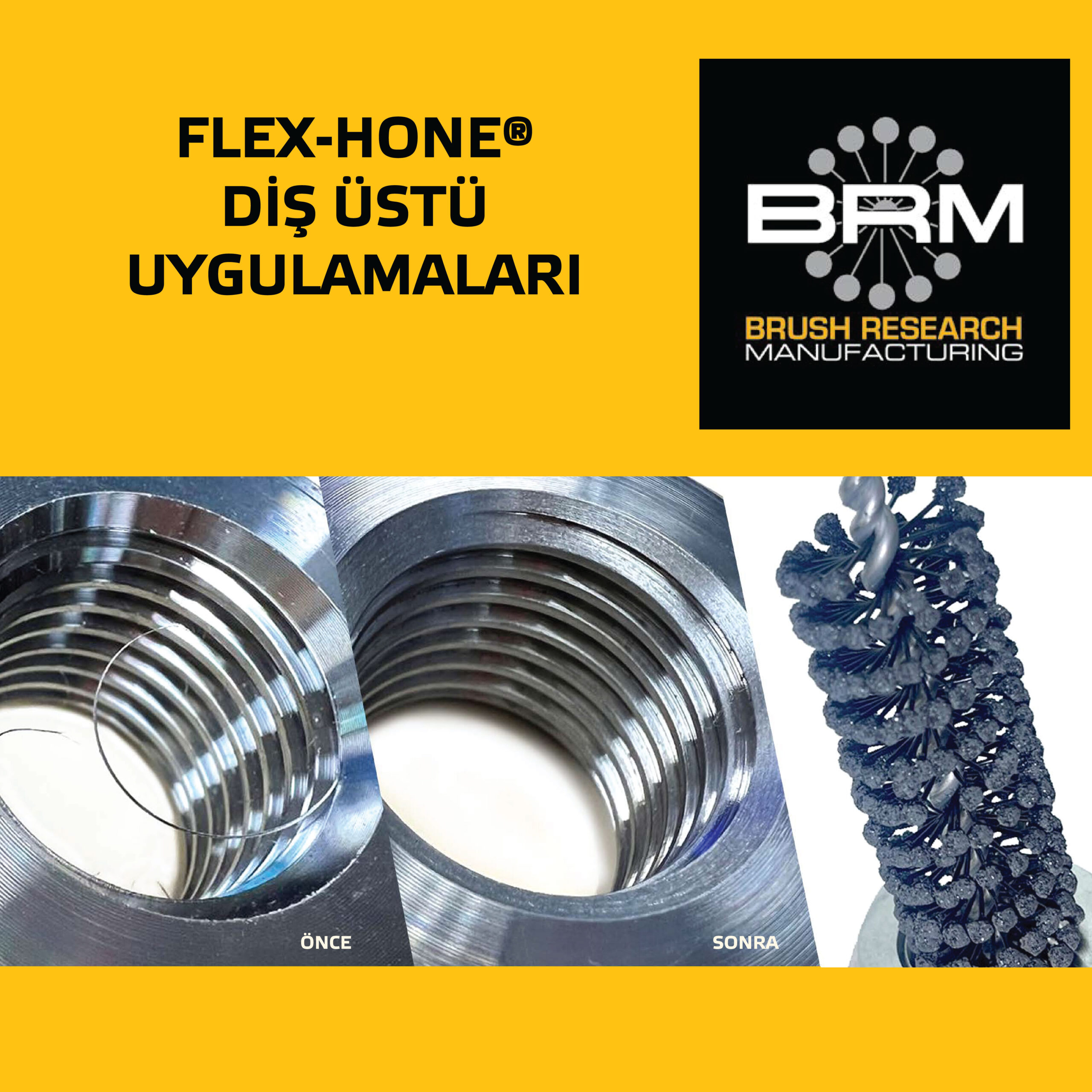 Flex Hone Dis Ustu Uygulamalari Katalog 01 scaled, Süleyman Görmüş Otomotiv, Endüstriyel Çapak Alma, Yüzey İşleme Teknolojileri, BRM, Flex-Hone, Honlama Fırçası, Türkiye Distribütörü