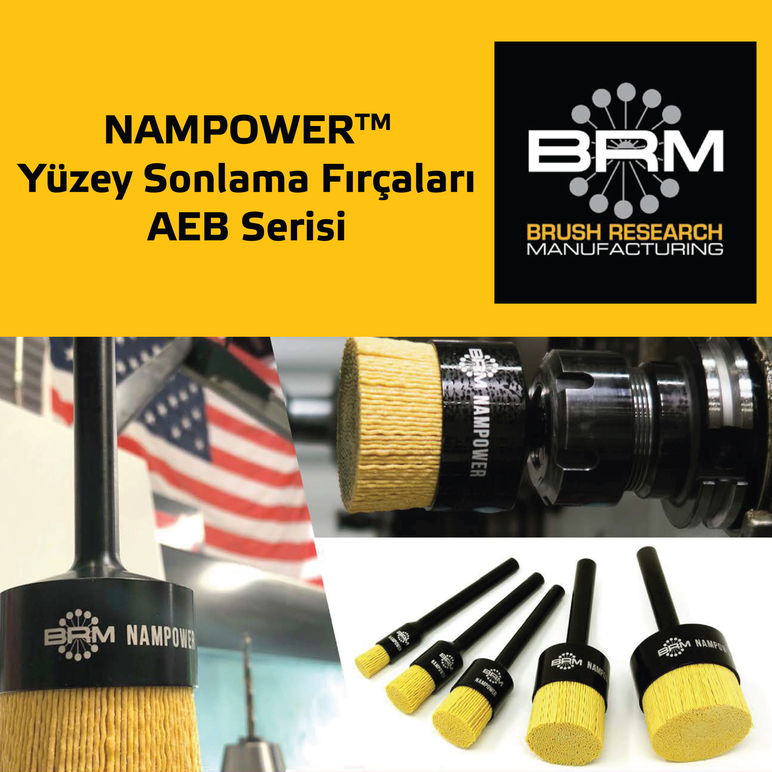 NAMPOWER Yuzey Sonlama Fircalari AEB Serisi scaled, Süleyman Görmüş Otomotiv, Endüstriyel Çapak Alma, Yüzey İşleme Teknolojileri, Nampower, Endüstriyel Fırça, Yüzey Finisajı, Türkiye Distribütörü